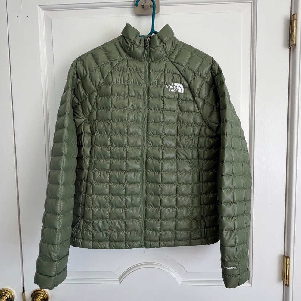 The North Face ThermoBall Jacket Womens Small Bark Mist Green